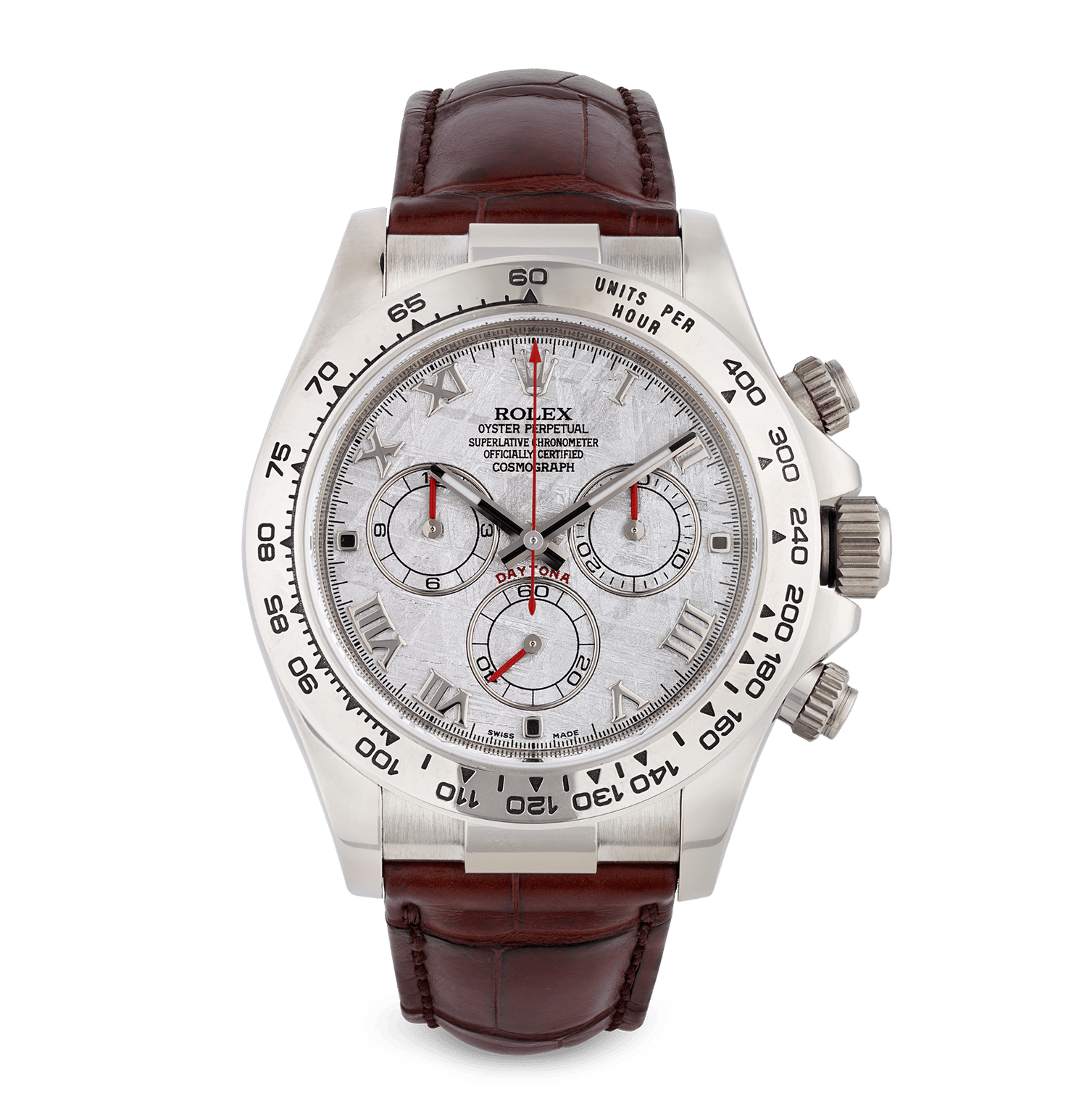 Rolex White Gold Cosmograph Daytona Watch with Meteorite Dial