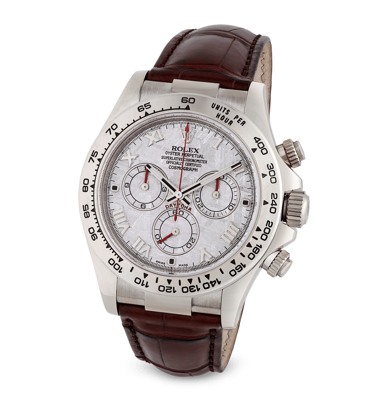 Rolex White Gold Cosmograph Daytona Watch with Meteorite Dial
