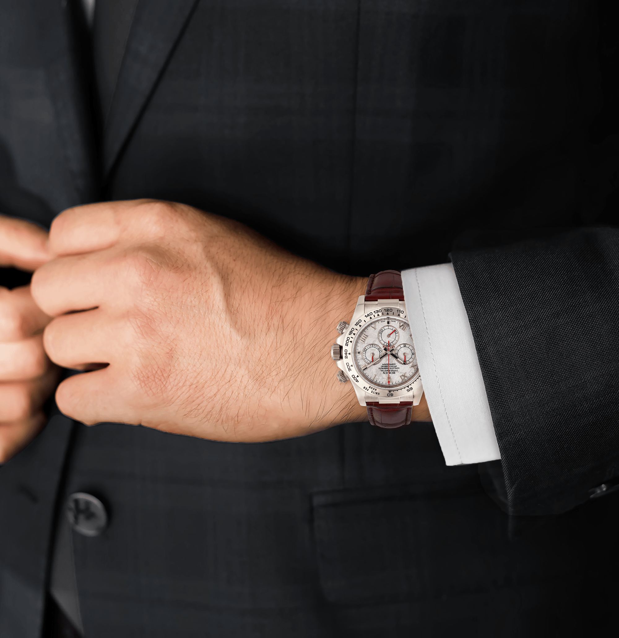 Rolex White Gold Cosmograph Daytona Watch with Meteorite Dial