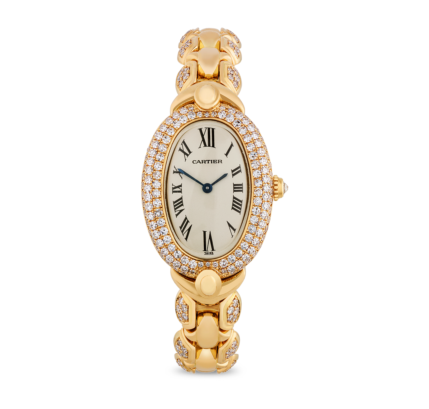 Cartier Baignoire Yellow Gold and Diamond Watch