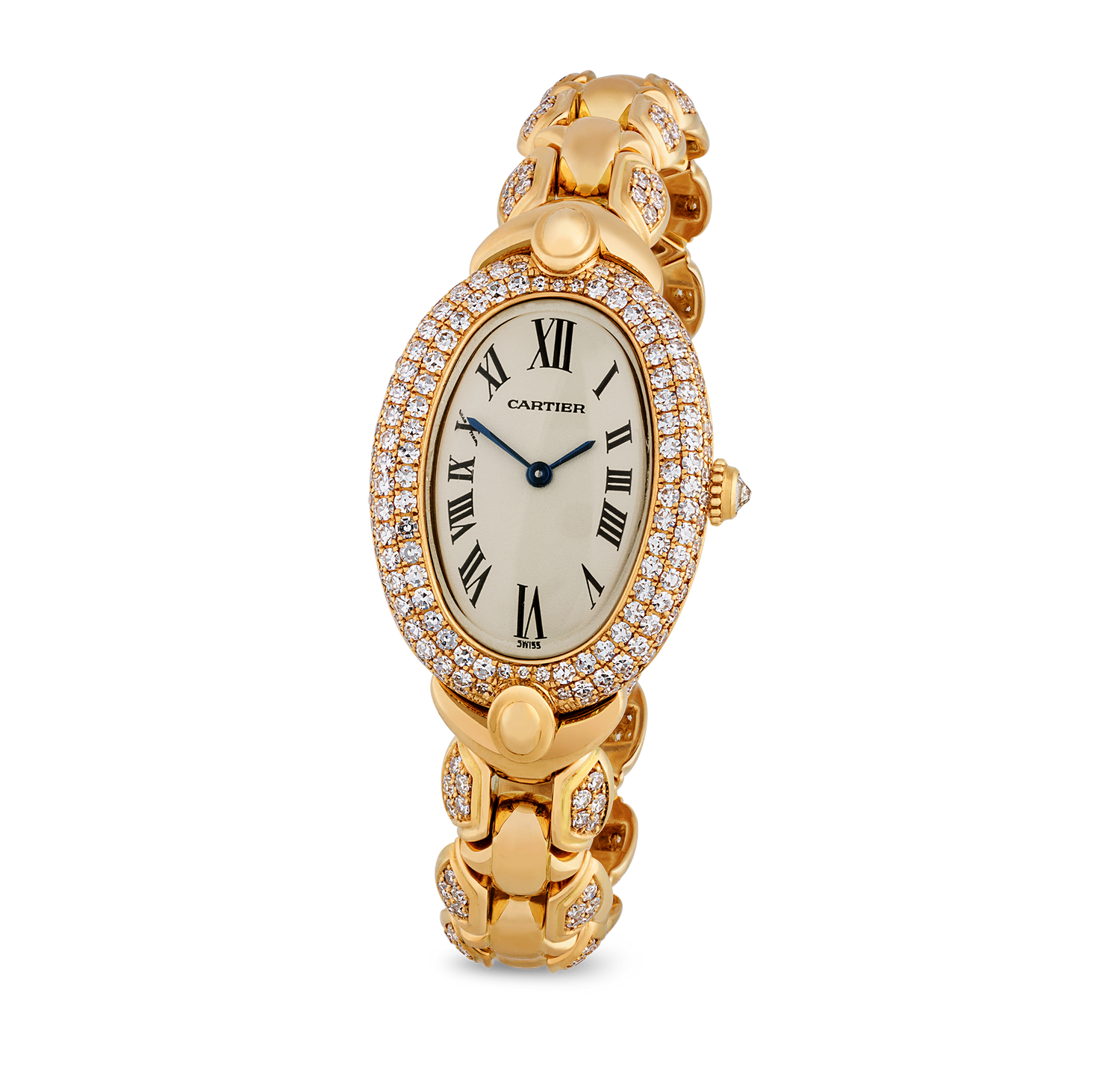 Cartier Baignoire Yellow Gold and Diamond Watch