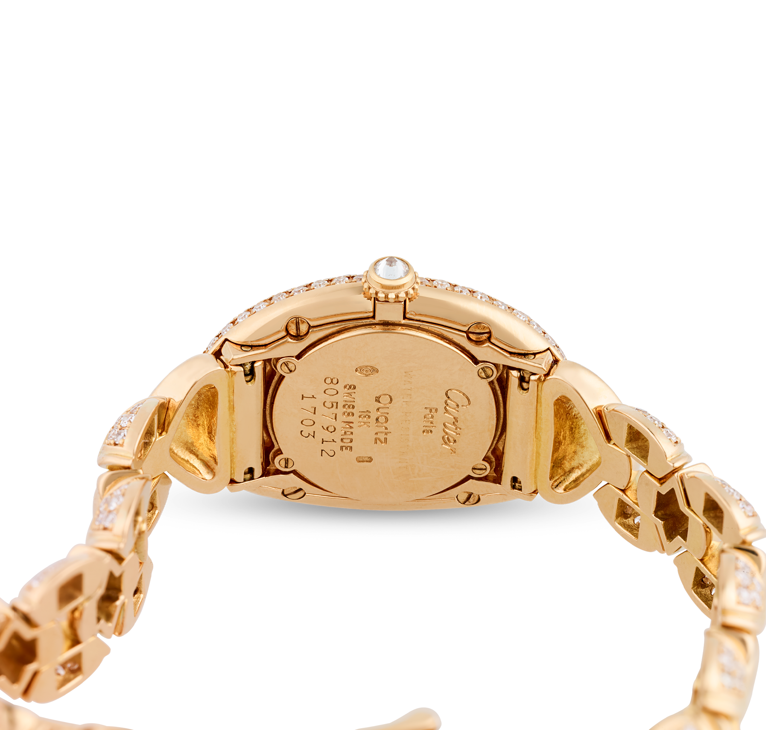 Cartier Baignoire Yellow Gold and Diamond Watch