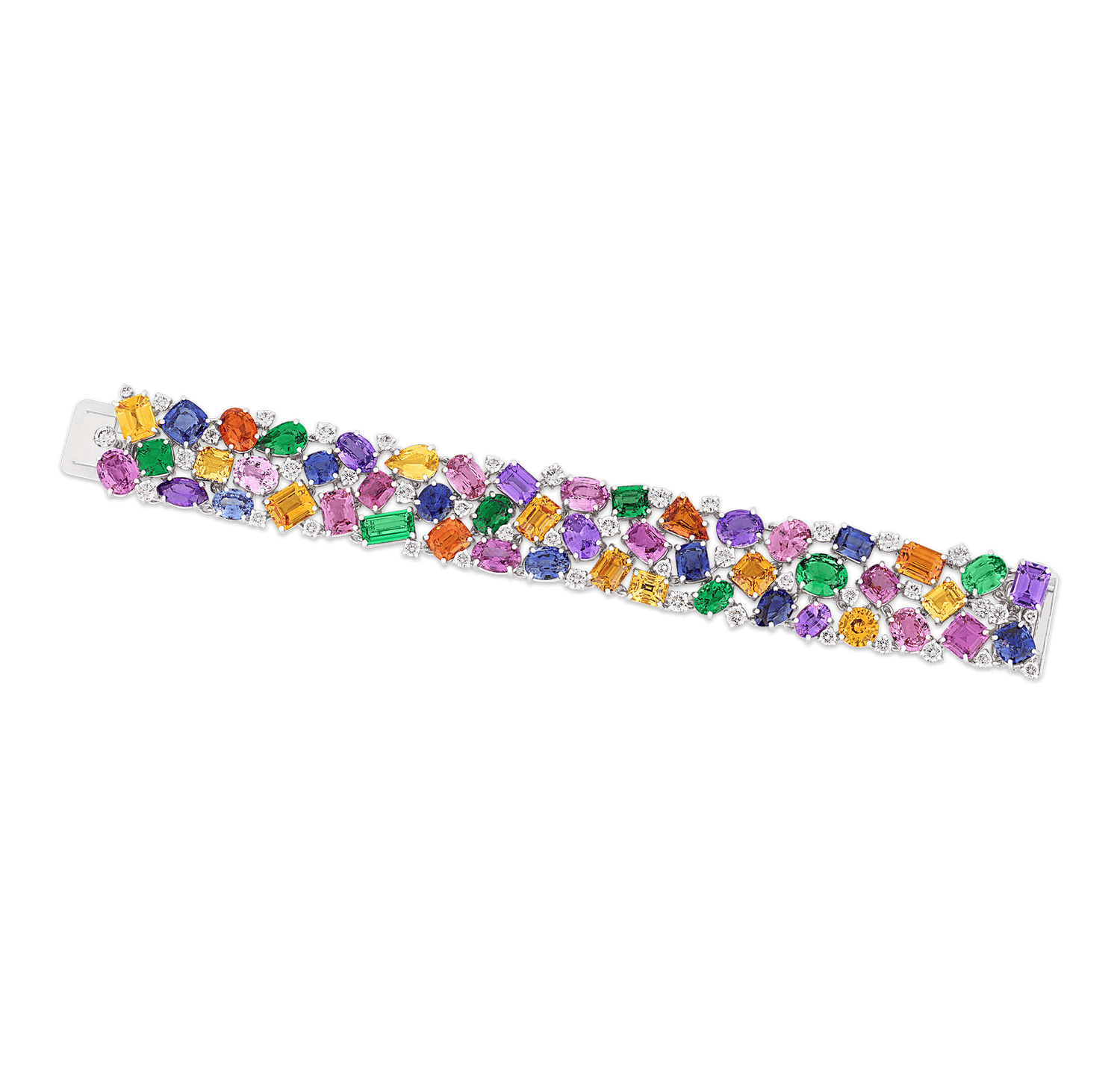 Oscar Heyman Multicolor Sapphire and Tsavorite Bracelet