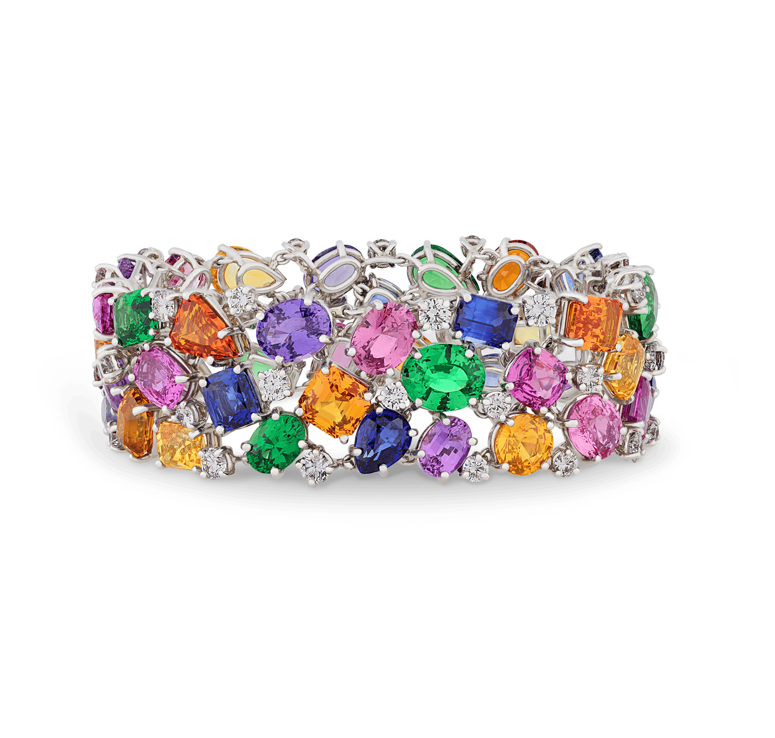 Oscar Heyman Multicolor Sapphire and Tsavorite Bracelet
