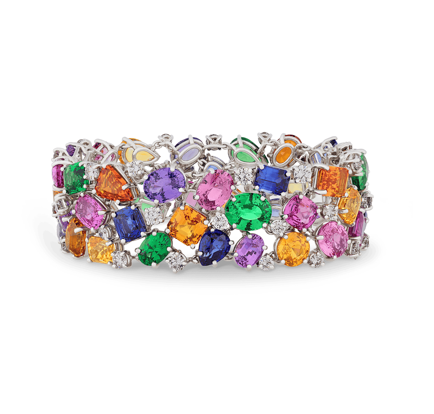 Oscar Heyman Multicolor Sapphire and Tsavorite Bracelet