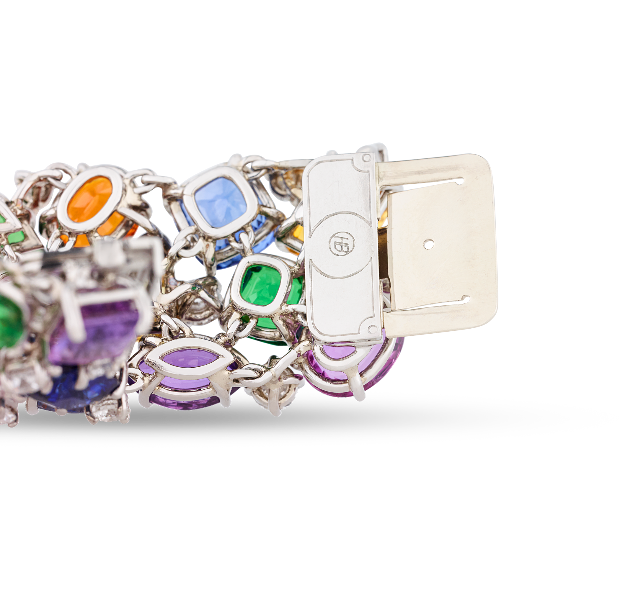 Oscar Heyman Multicolor Sapphire and Tsavorite Bracelet