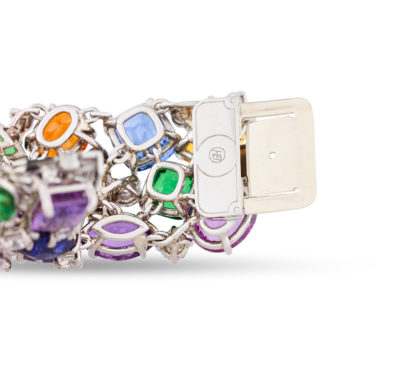 Oscar Heyman Multicolor Sapphire and Tsavorite Bracelet