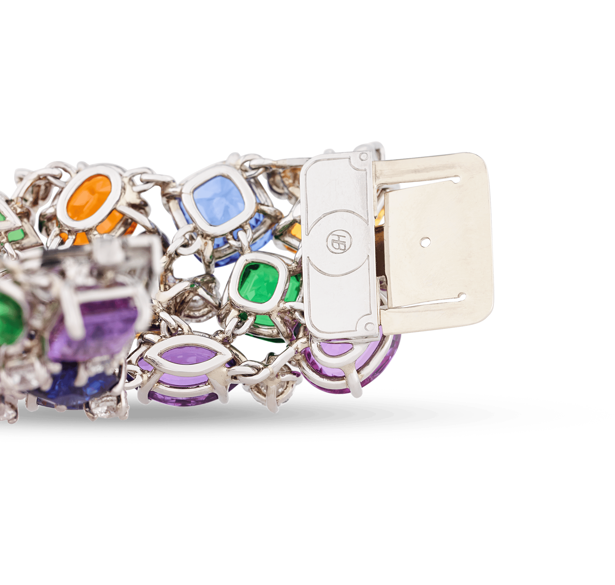 Oscar Heyman Multicolor Sapphire and Tsavorite Bracelet