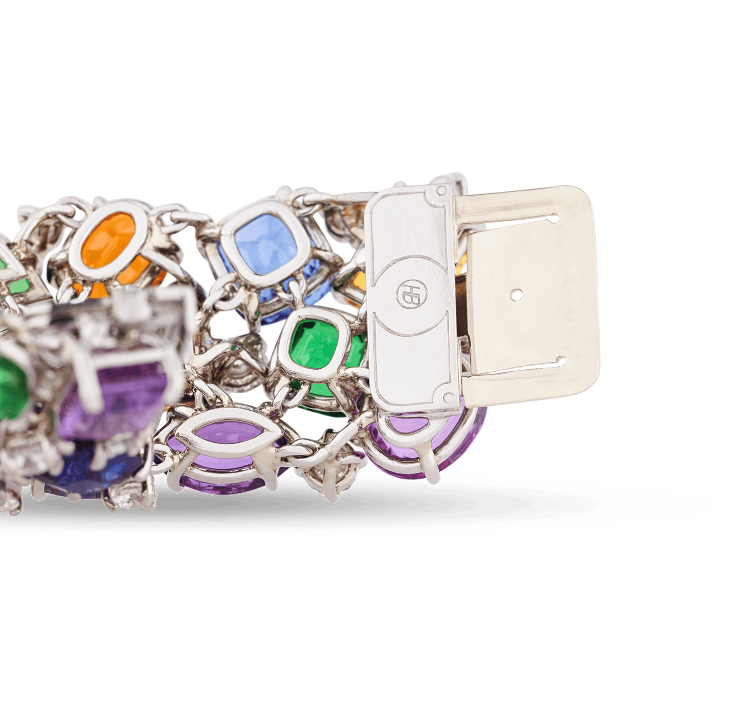 Oscar Heyman Multicolor Sapphire and Tsavorite Bracelet