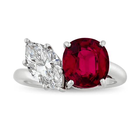 Oscar Heyman Ruby and Diamond Ring