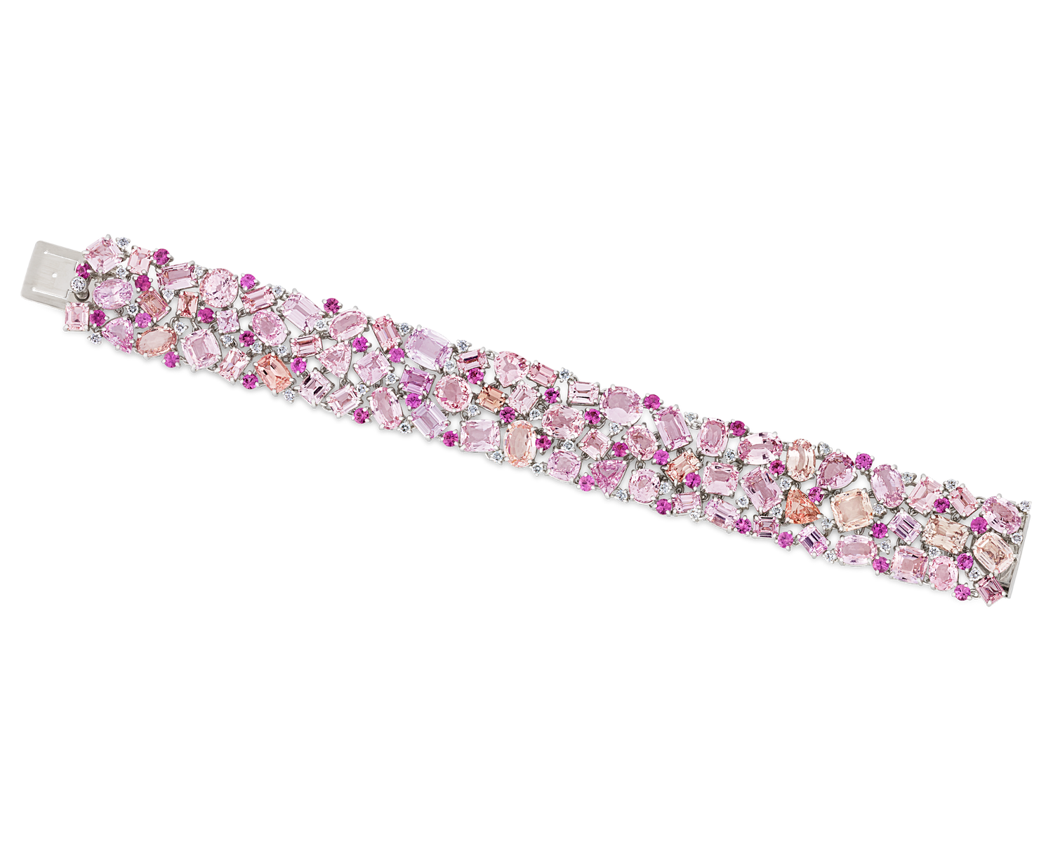 Oscar Heyman Padparadscha Sapphire Bracelet, 71.96 Carats