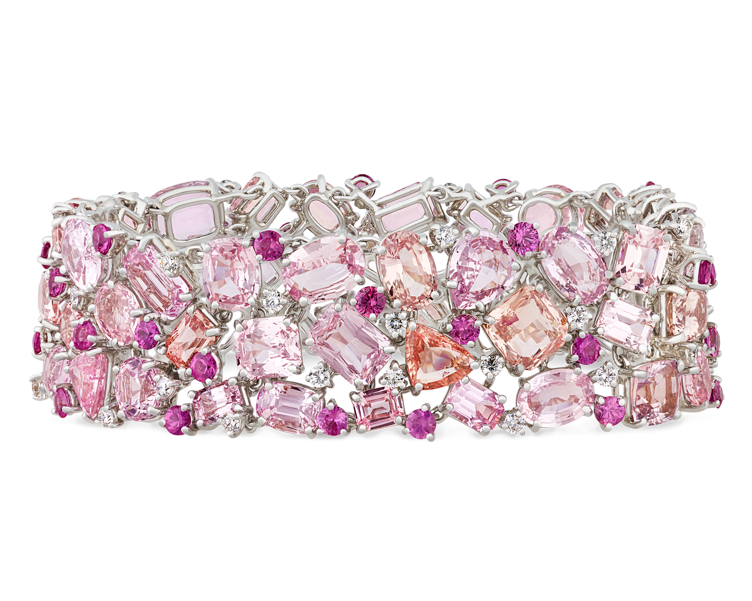 Oscar Heyman Padparadscha Sapphire Bracelet, 71.96 Carats
