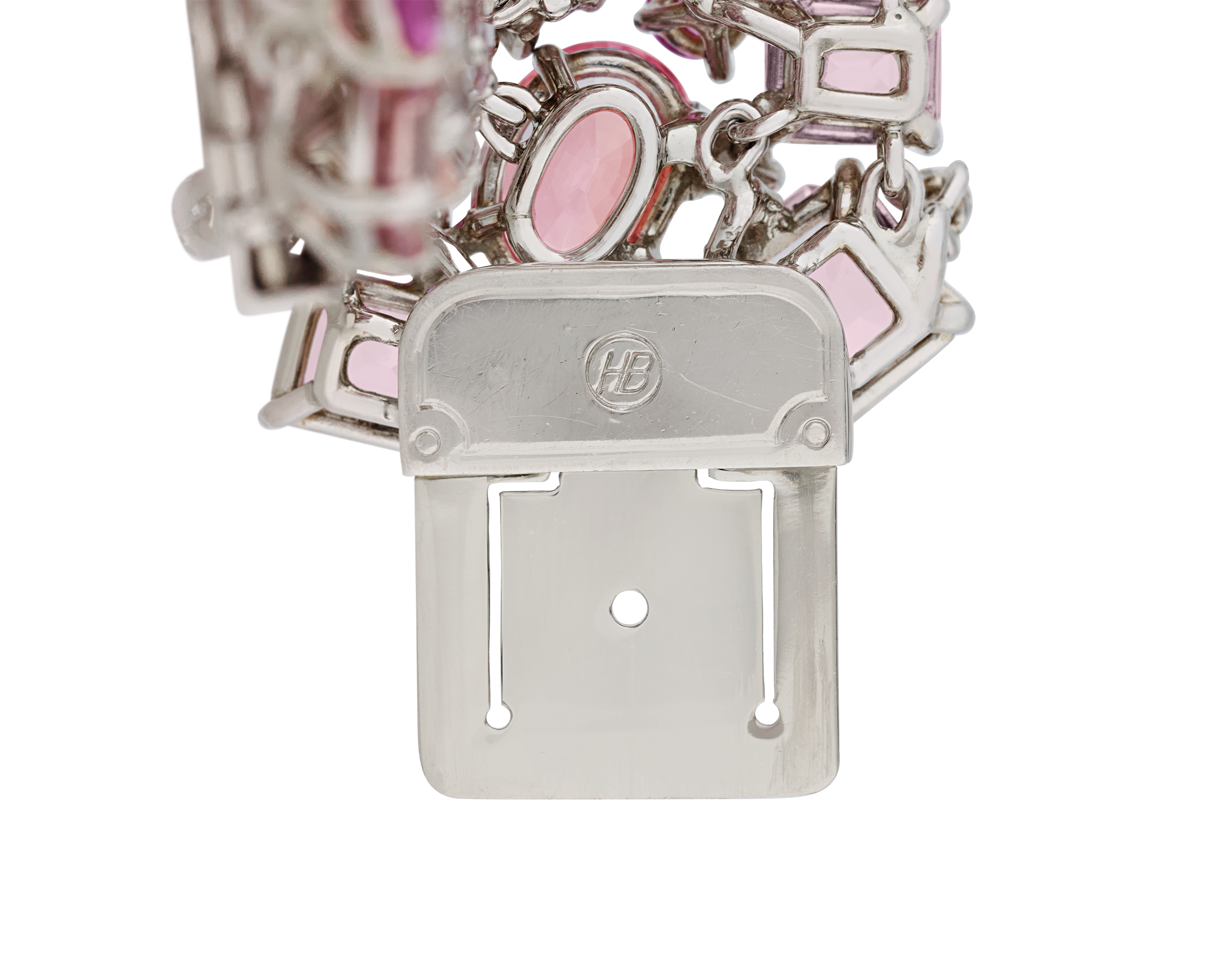 Oscar Heyman Padparadscha Sapphire Bracelet, 71.96 Carats