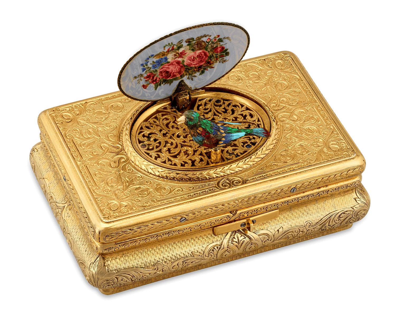 Silver Gilt Bird Box by Charles Bruguier