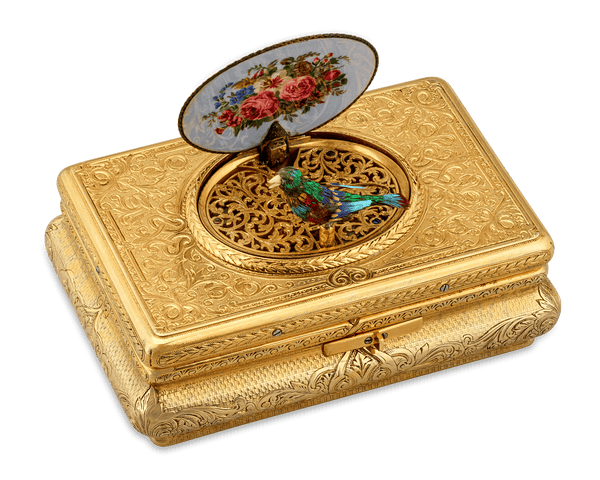 Silver Gilt Bird Box by Charles Bruguier