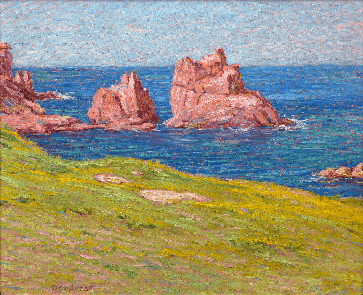 Pink Granite Rocks by Wynford Dewhurst