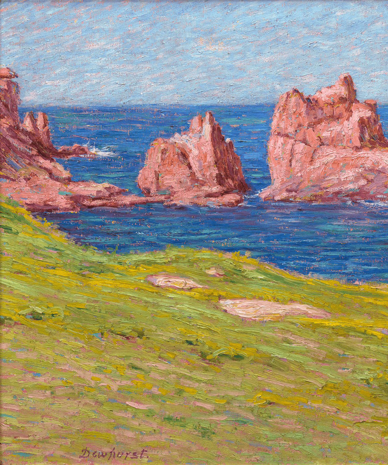 Pink Granite Rocks by Wynford Dewhurst