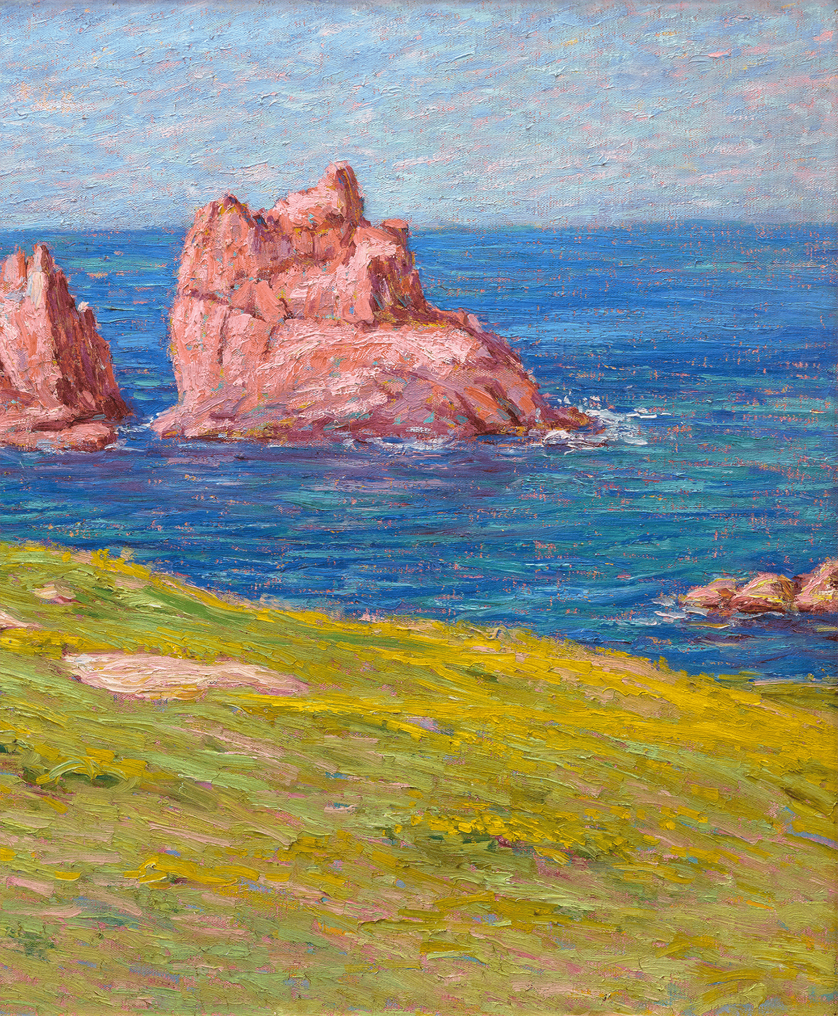 Pink Granite Rocks by Wynford Dewhurst