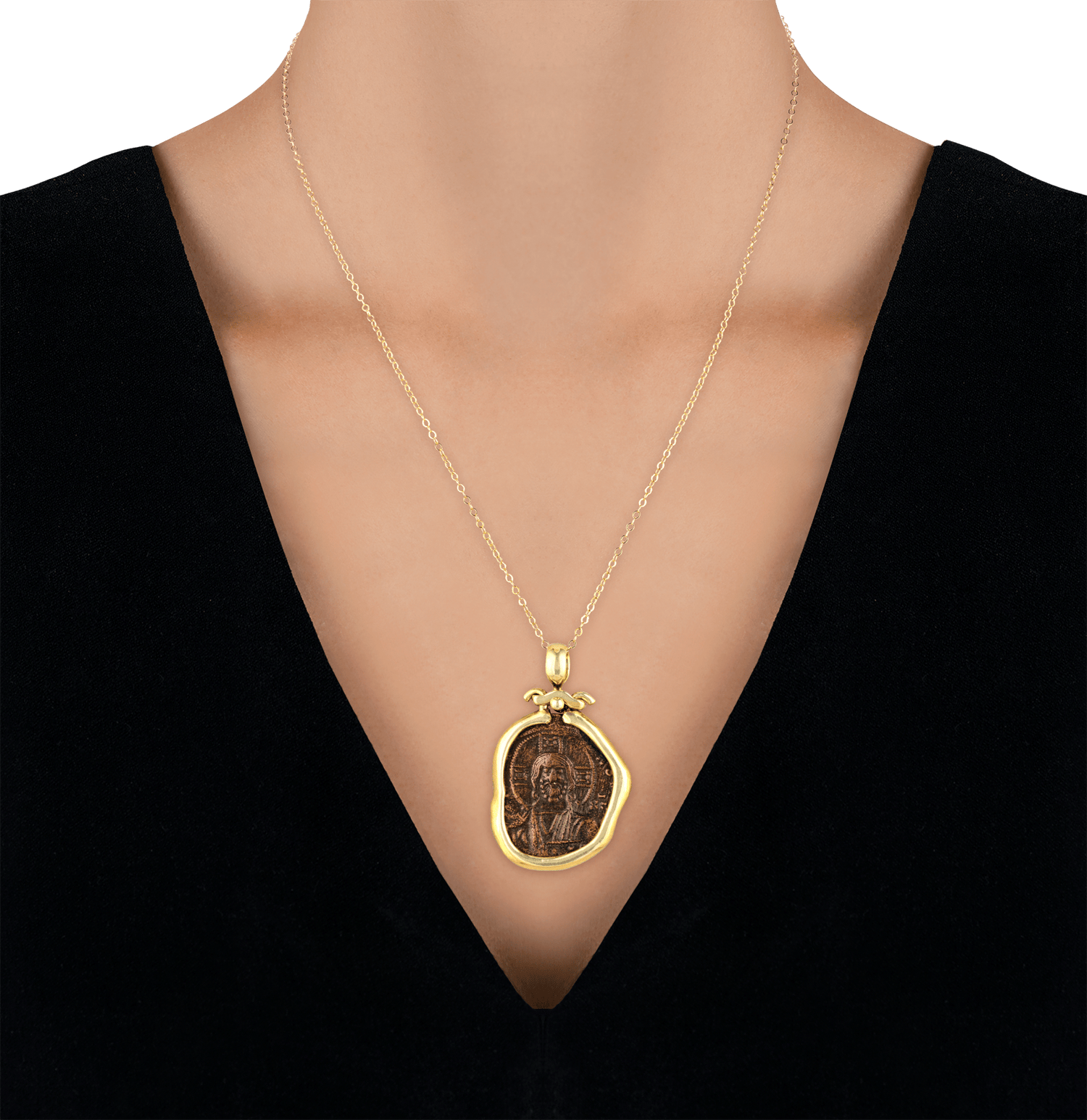 Jesus Christ Follis Coin Pendant
