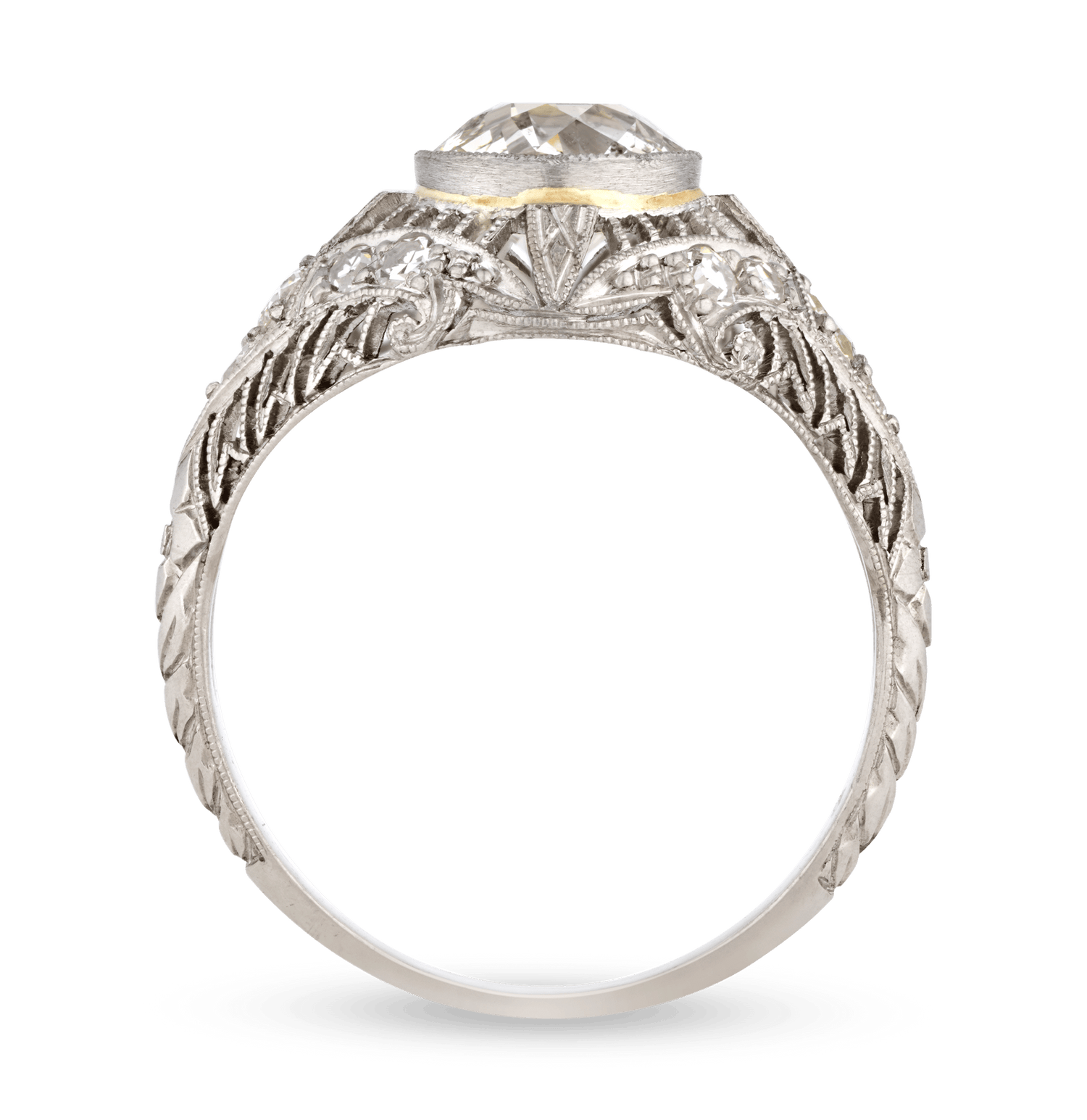 Old European Cut Diamond Ring, 1.40 Carats