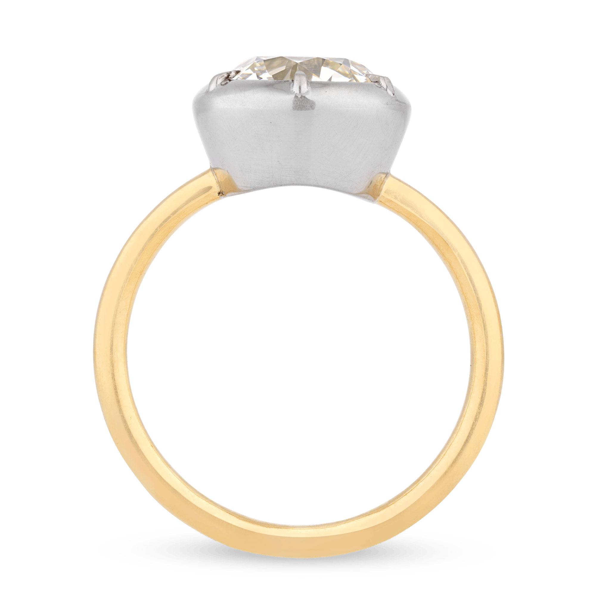 Old European Cut Diamond Ring, 2.18 Carats
