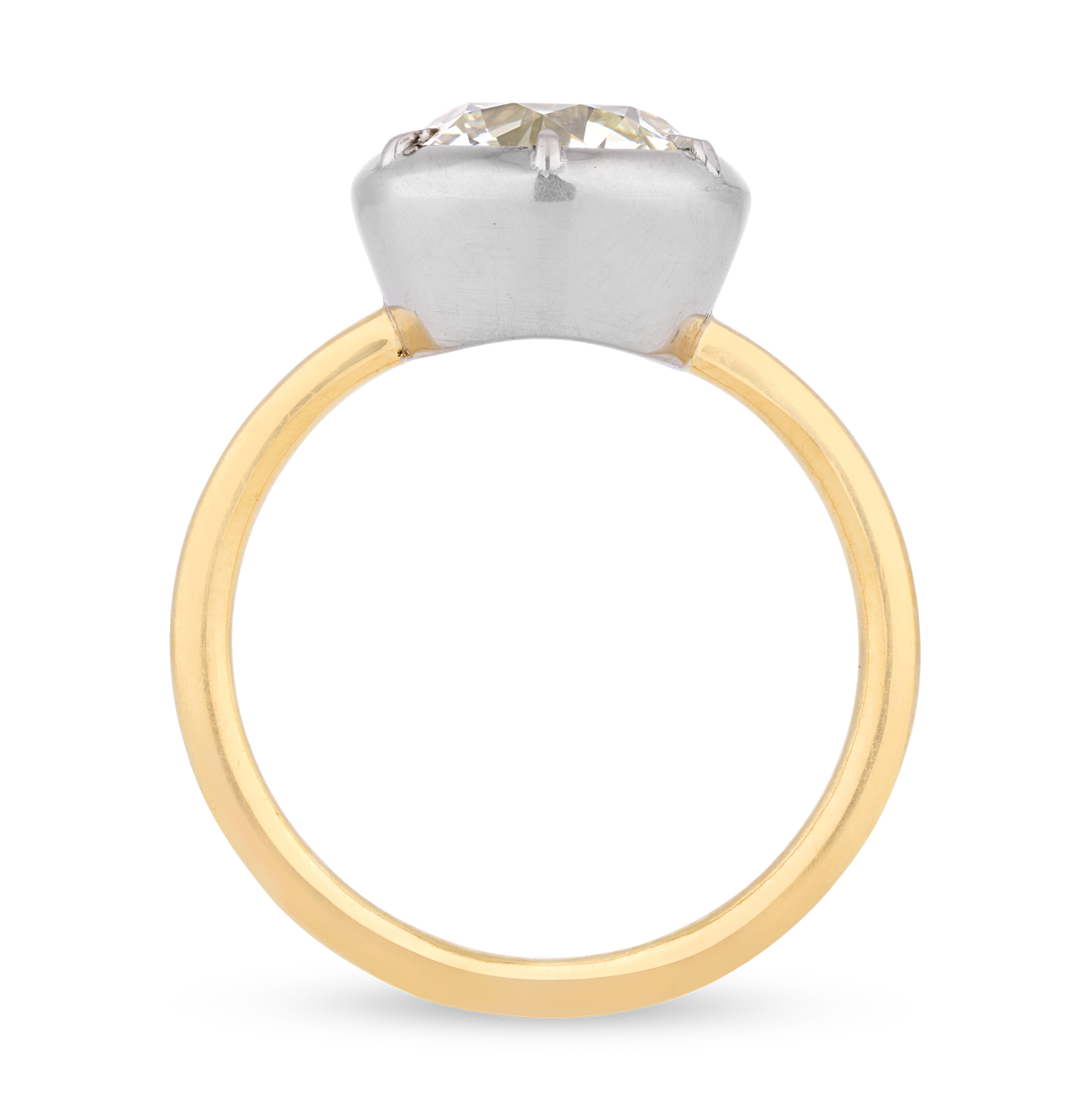Old European Cut Diamond Ring, 2.18 Carats