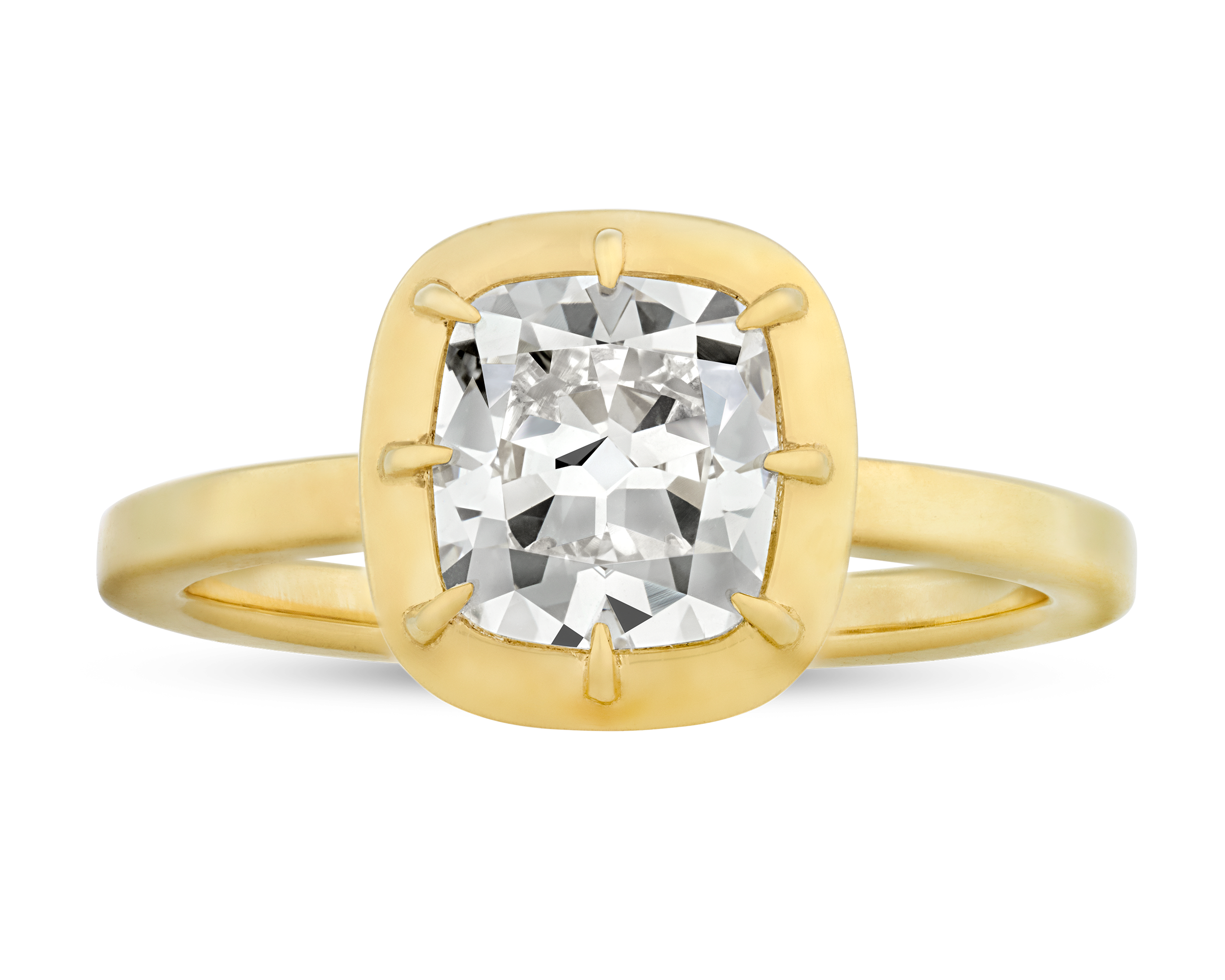 Old Mine Cut Diamond Ring, 1.63 Carats