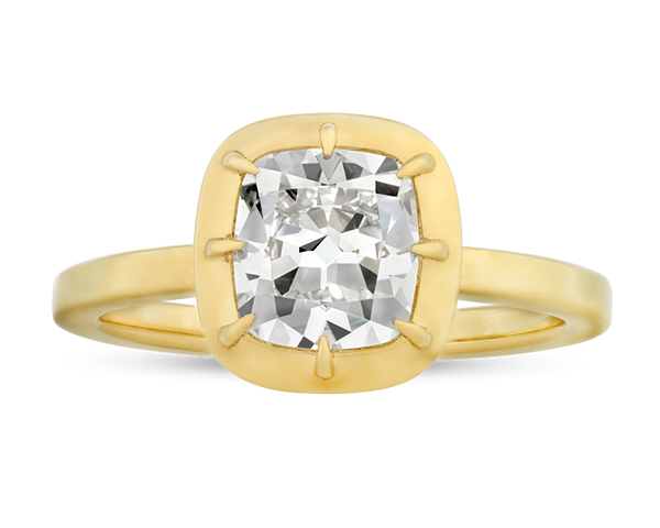 Old Mine Cut Diamond Ring, 1.63 Carats