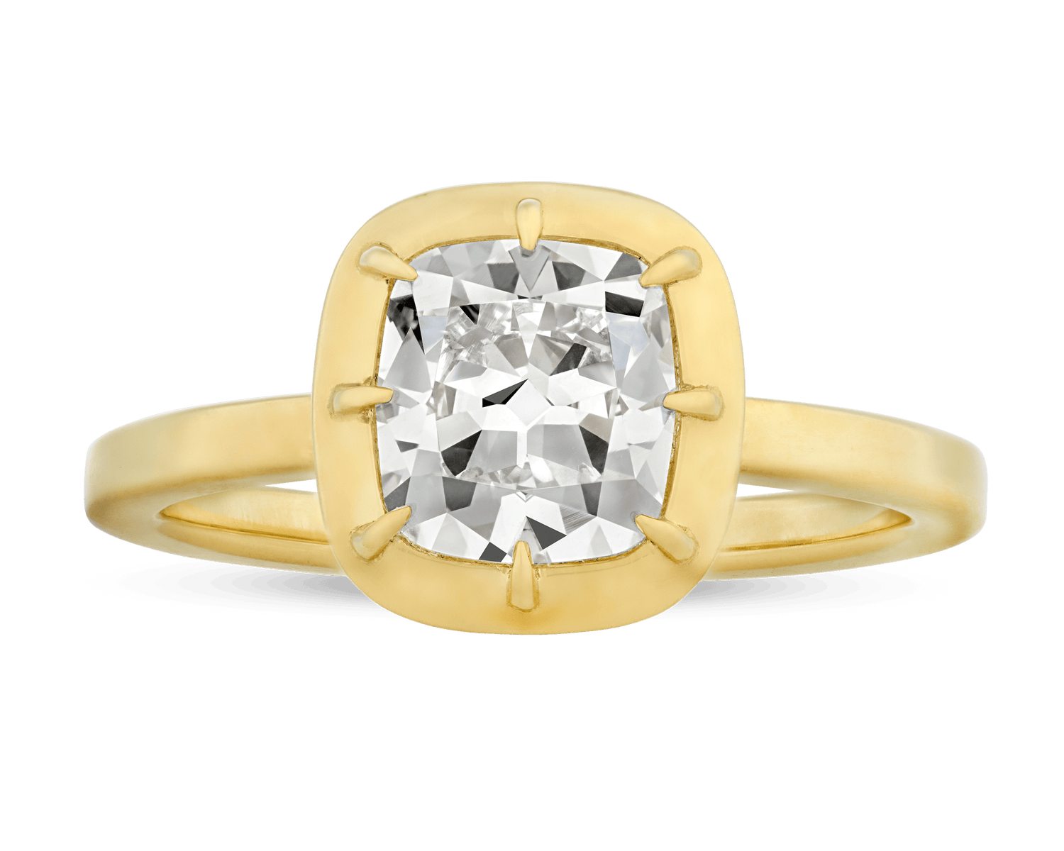 Old Mine Cut Diamond Ring, 1.63 Carats