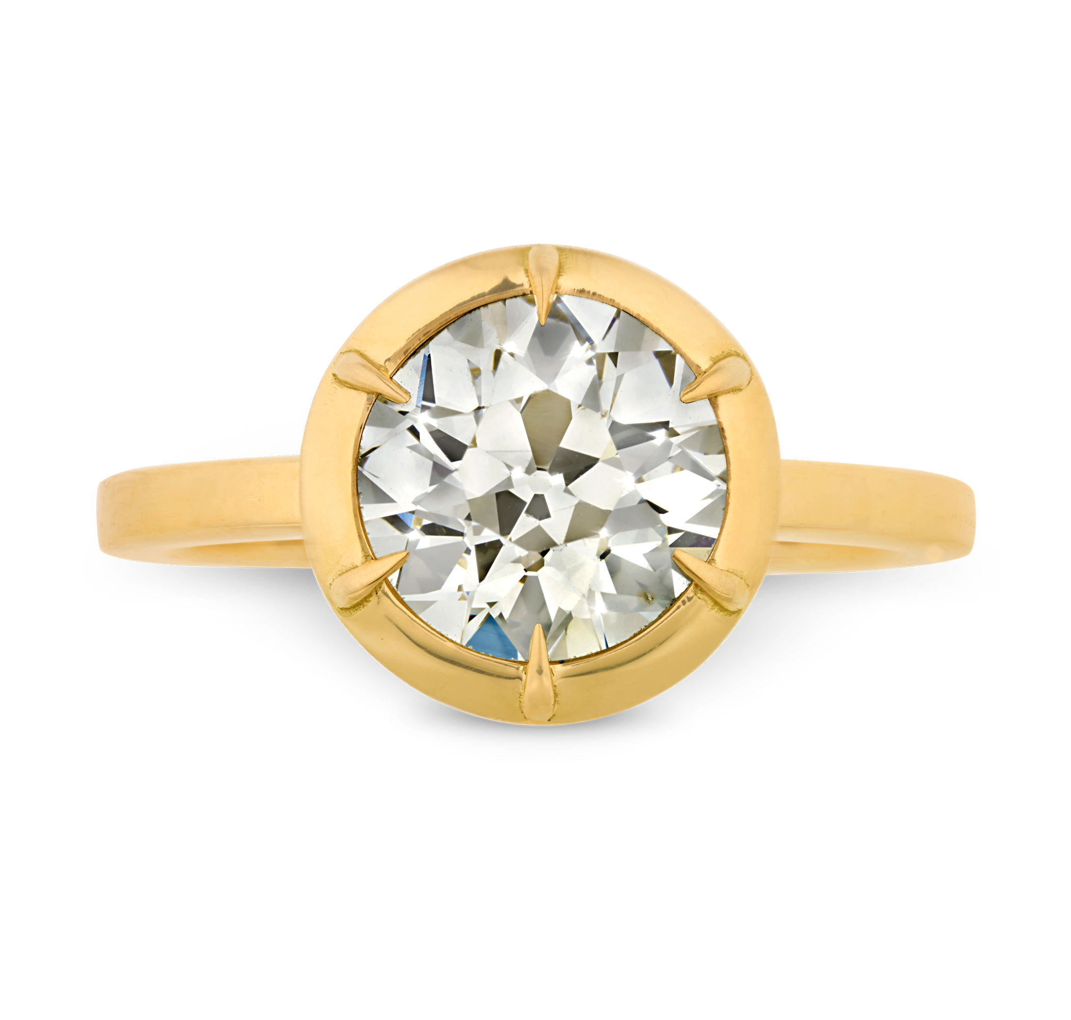 Old European Cut Diamond Ring, 1.82 Carats