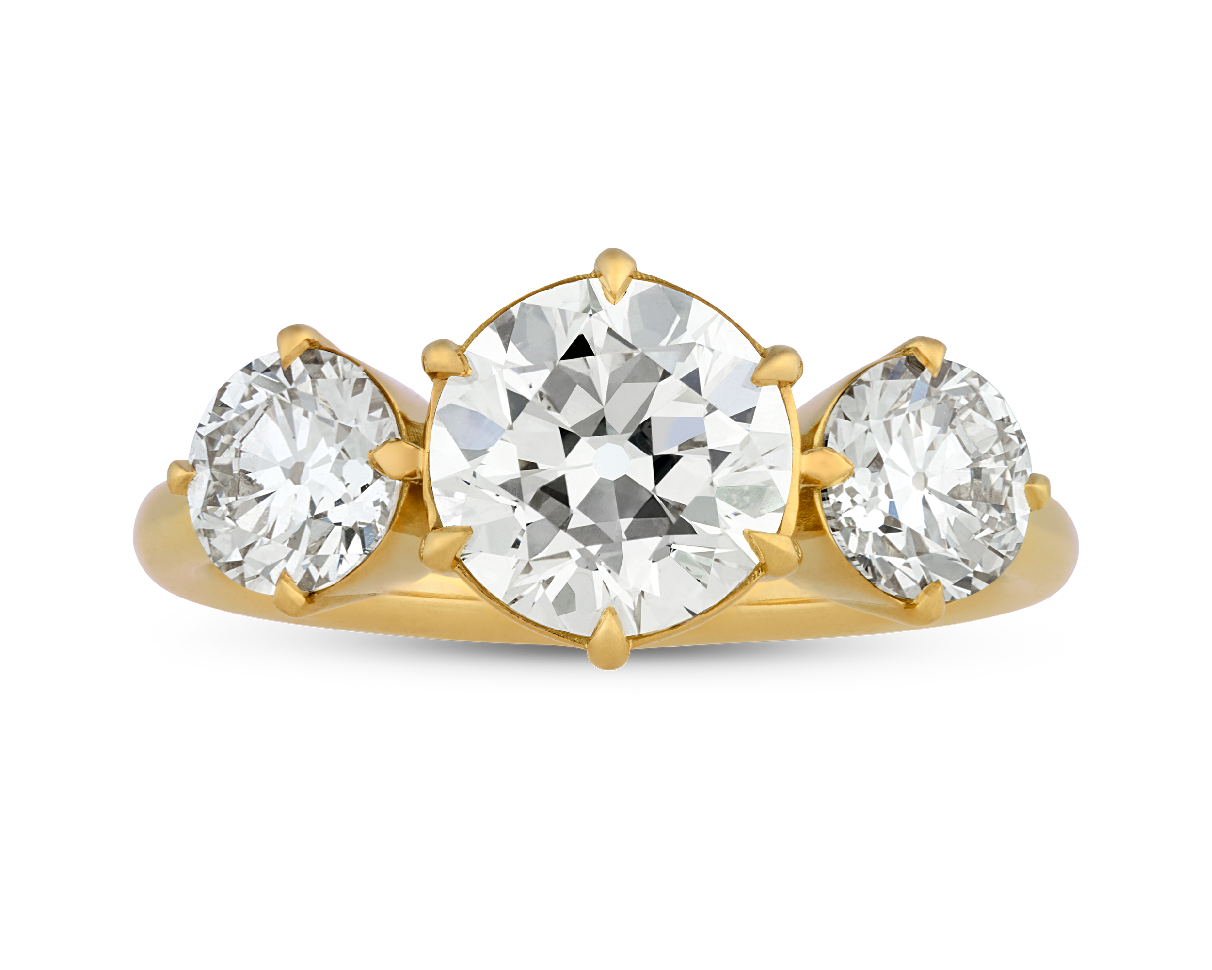 Old European Cut Diamond Ring, 2.53 Carats