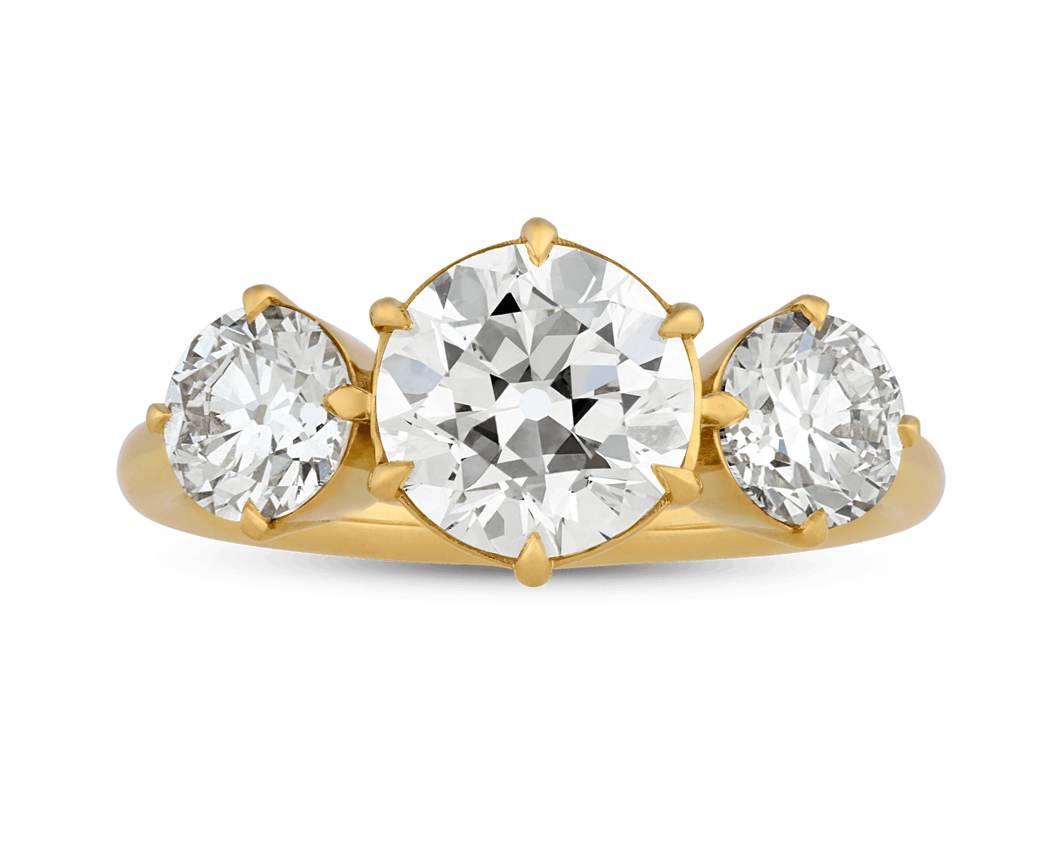 Old European Cut Diamond Ring, 2.53 Carats