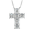 Asscher Cut Diamond Cross Pendant, 6.20 Carats