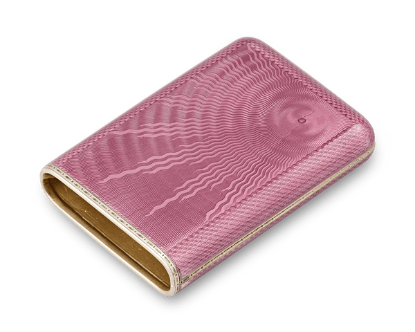 Fabergé Guilloché Enamel and Silver Case