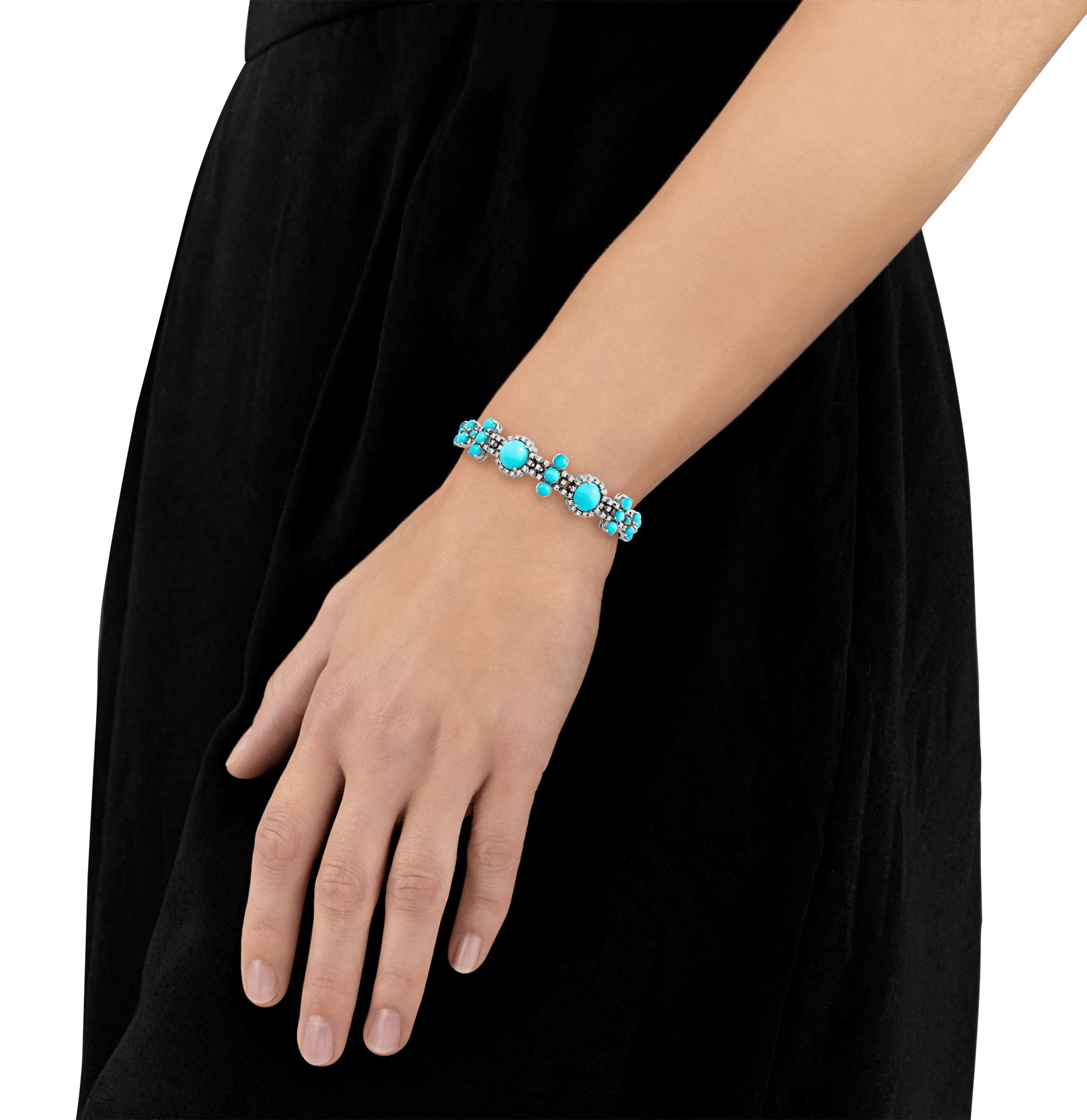 Turquoise and Diamond Bracelet