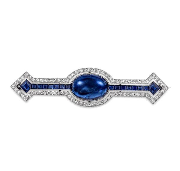 Georges Thibault Art Deco Ceylon Sapphire Brooch