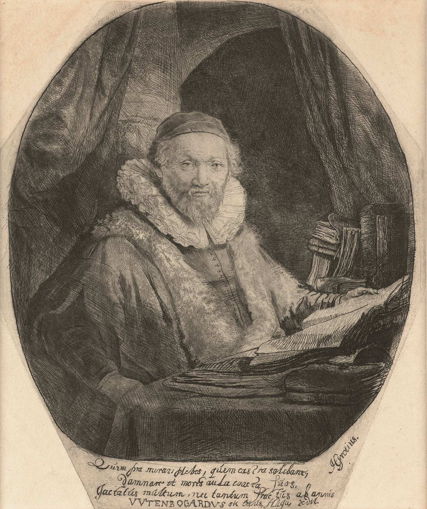 Jan Uytenbogaert, Preacher of the Remonstrants by Rembrandt van Rijn