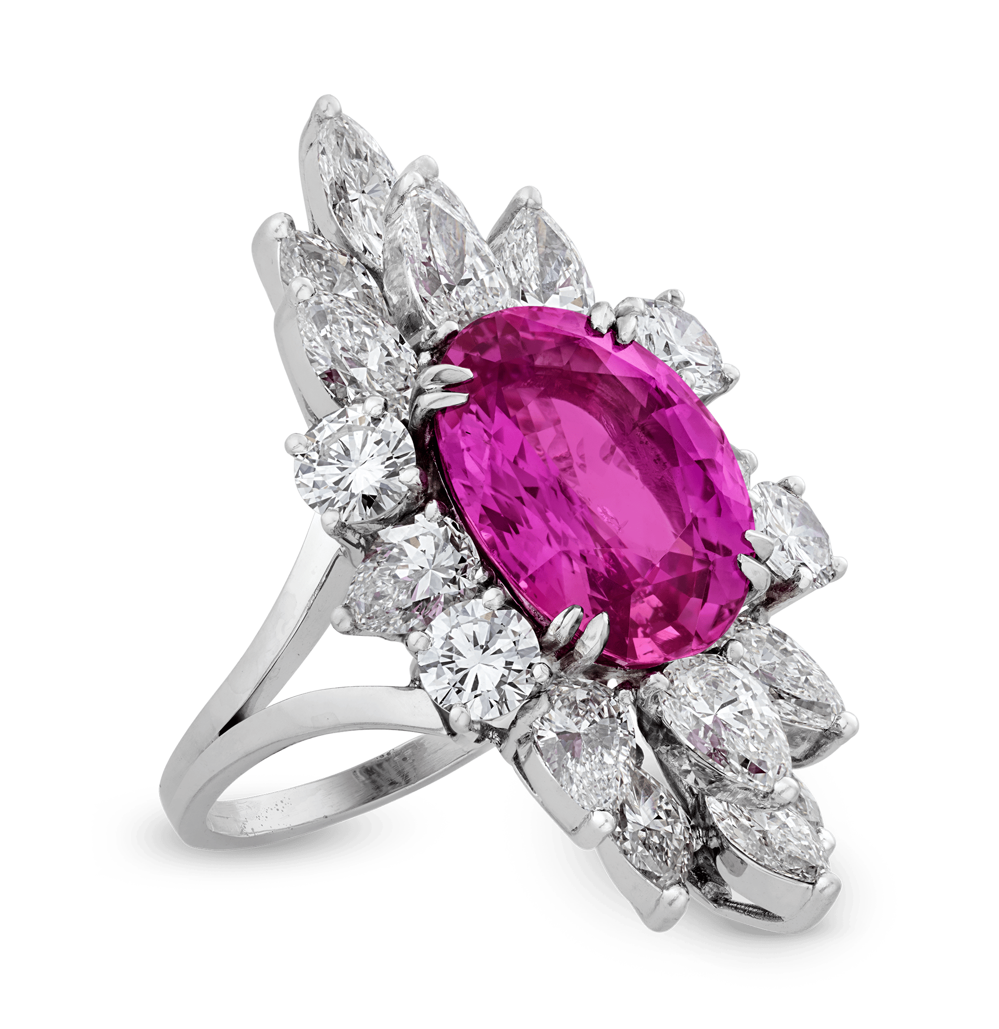 Pink Ceylon Sapphire Ring, 9.66 Carats