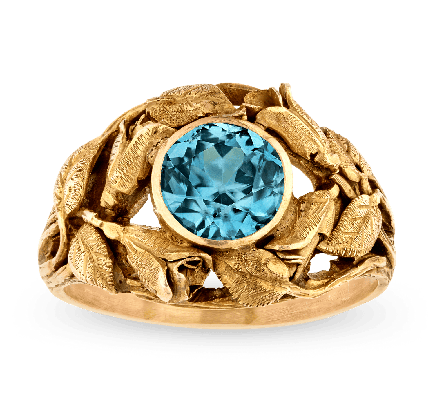 Blue Zircon Ring, 2.50 Carats