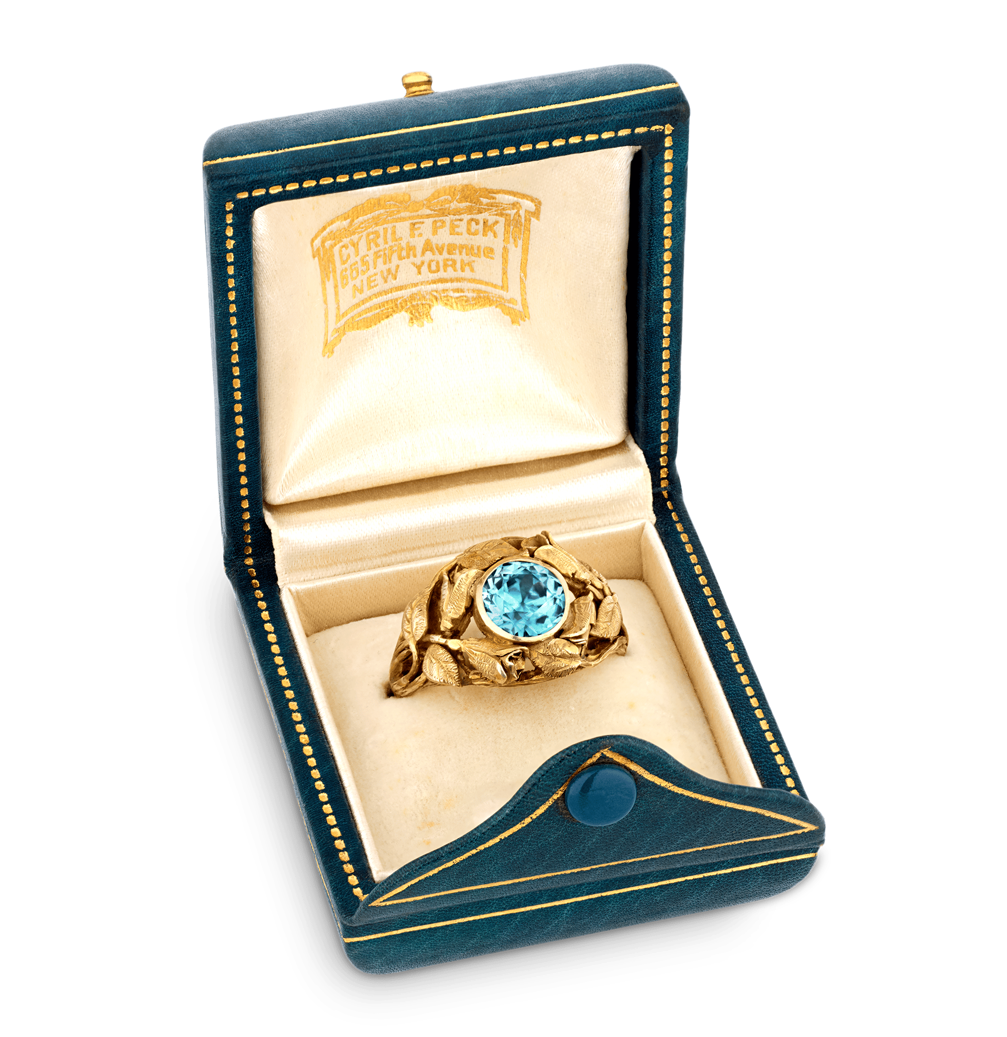 Blue Zircon Ring, 2.50 Carats