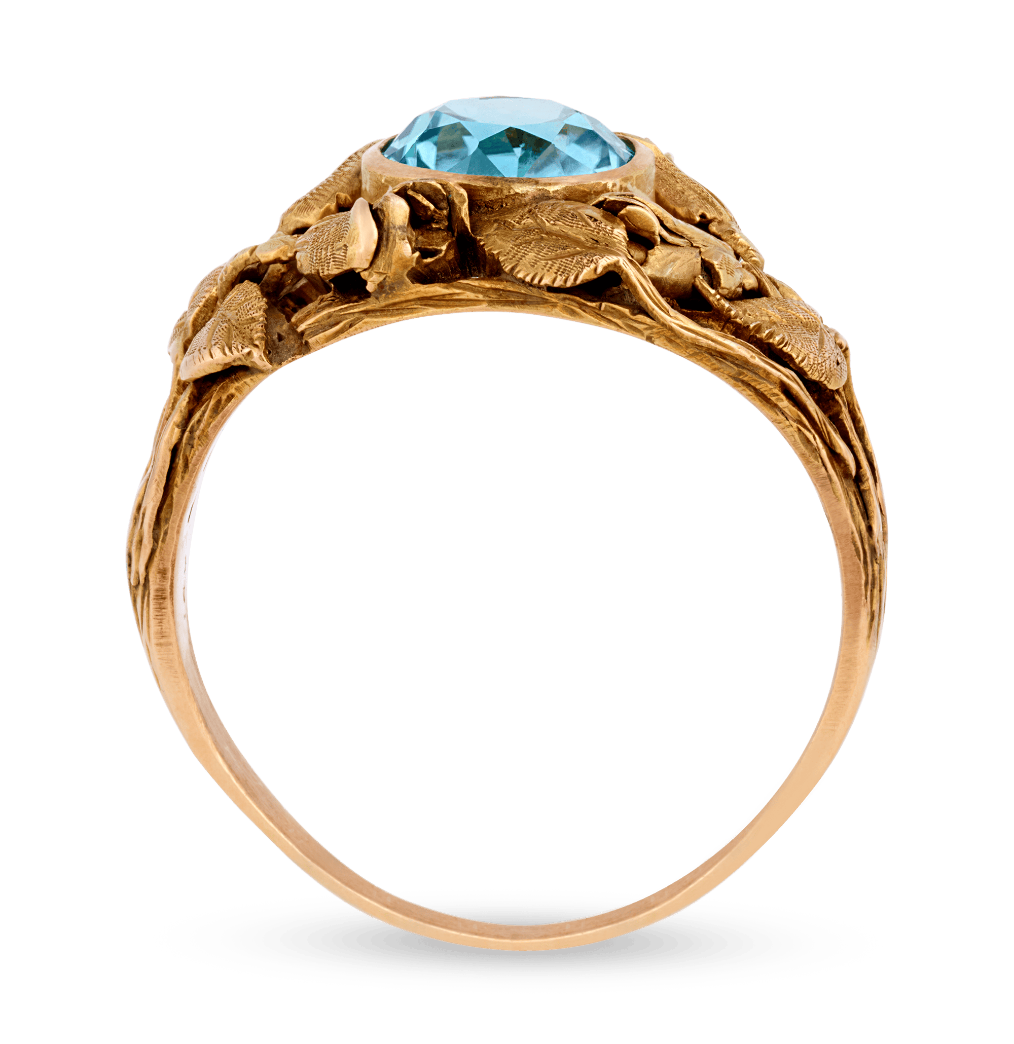 Blue Zircon Ring, 2.50 Carats