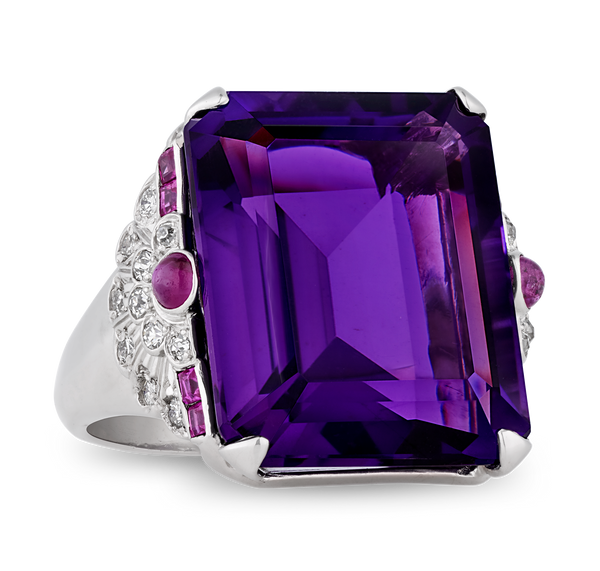 Retro Amethyst Ring, 25.00 Carats