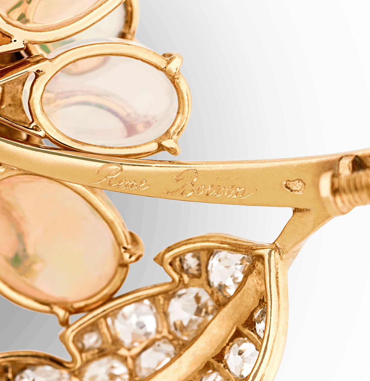 René Boivin Opal Floral Brooch