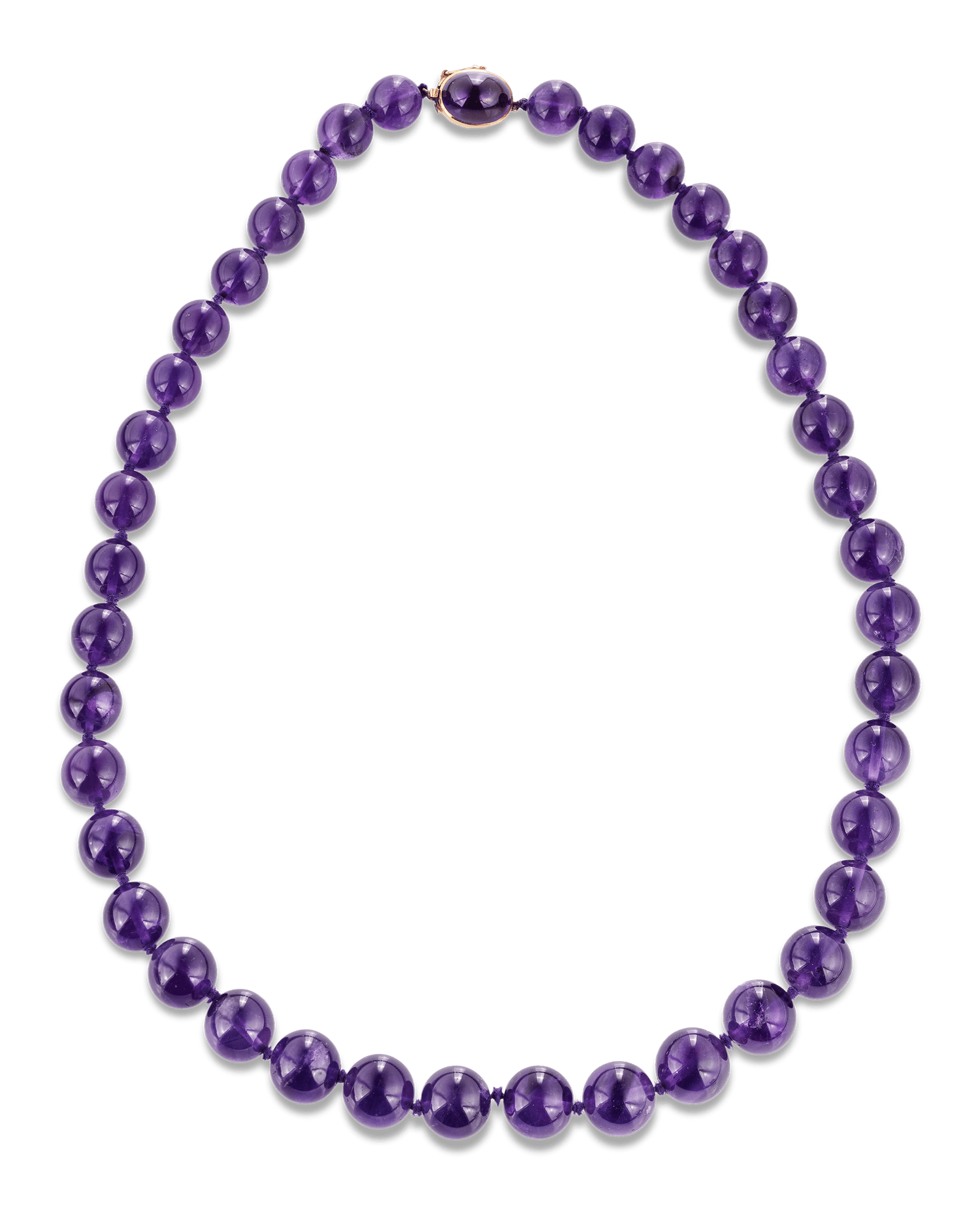 Amethyst Bead Necklace, 400.00 Carats