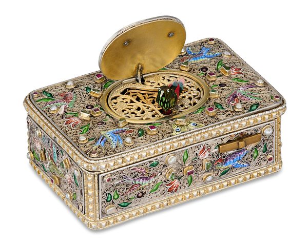 Austrian Jeweled Singing Bird Box