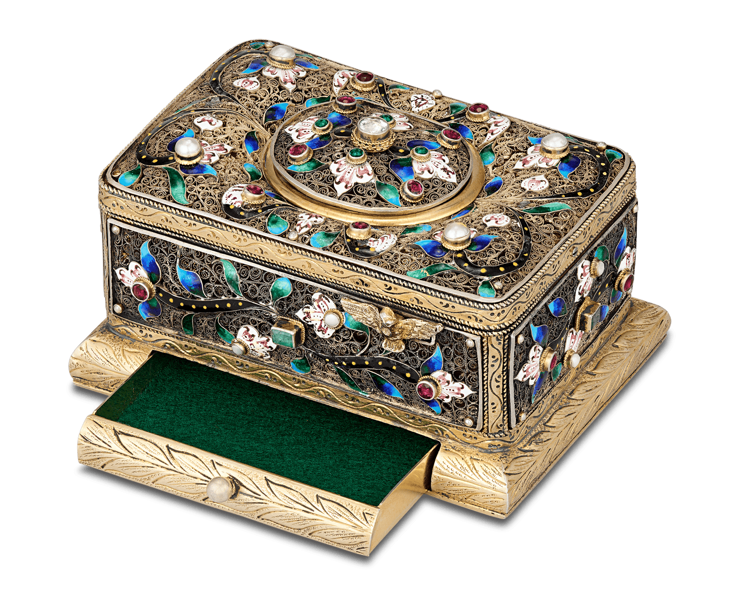 Jeweled Singing Bird Box