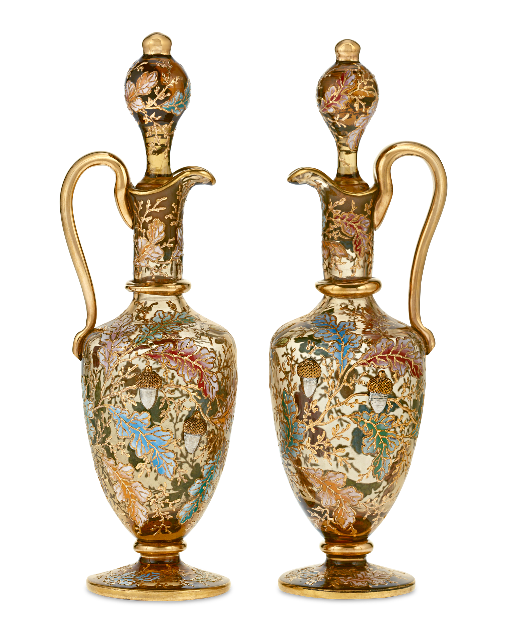 Moser Enameled Glass Dressing Table Set