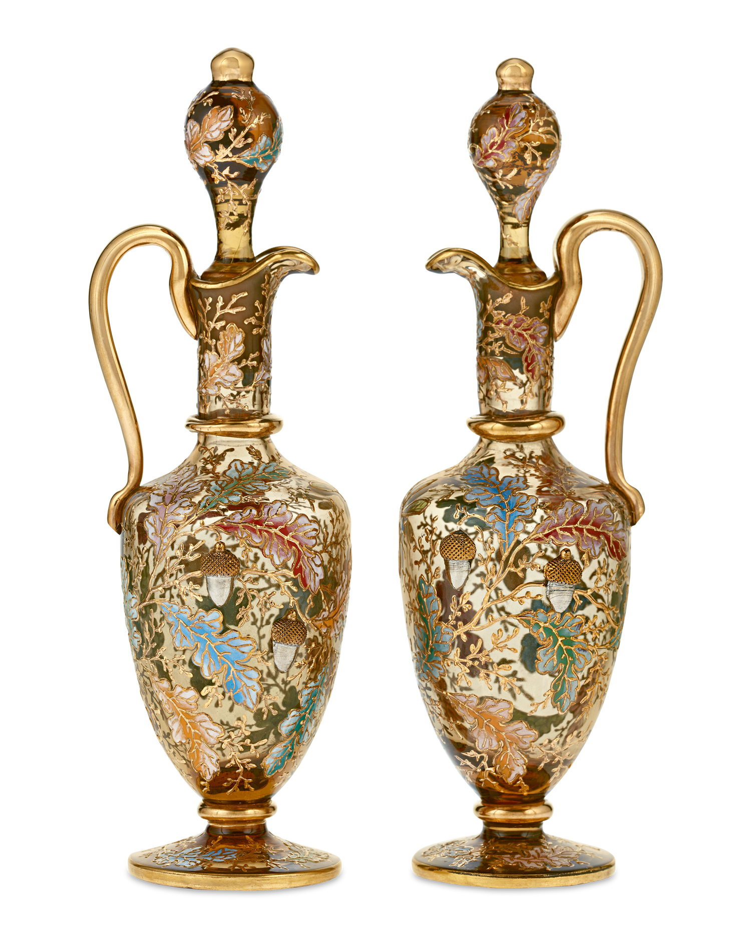 Moser Enameled Glass Dressing Table Set