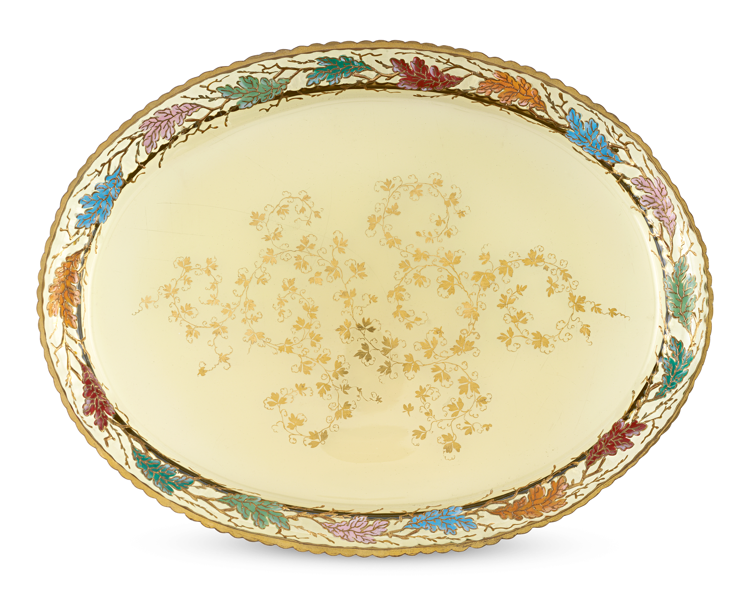Moser Enameled Glass Dressing Table Set