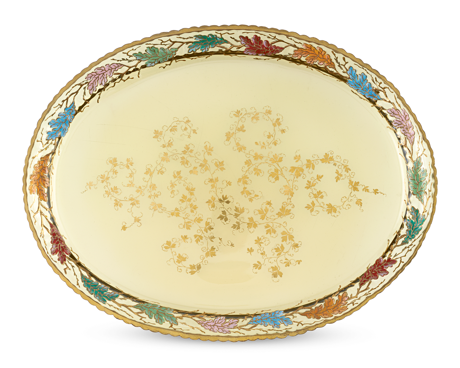 Moser Enameled Glass Dressing Table Set